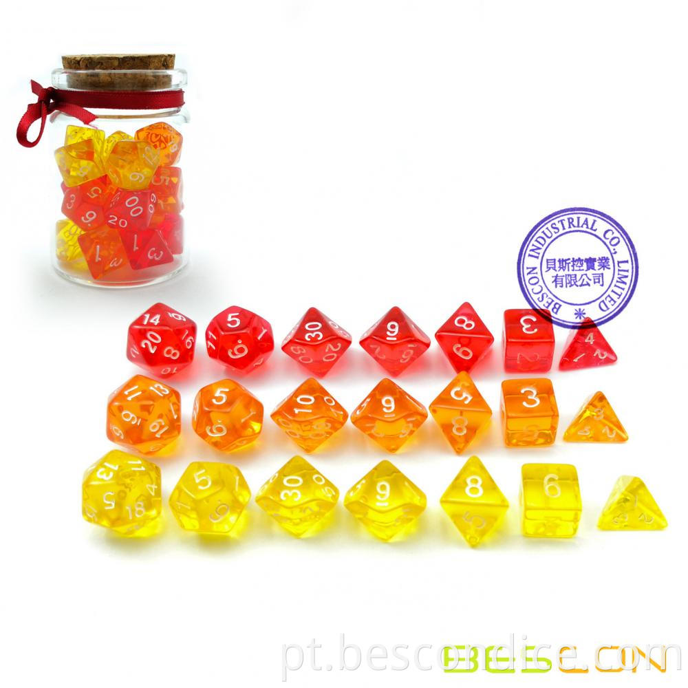 21pcs Gem Mini Polyhedral Dice 2